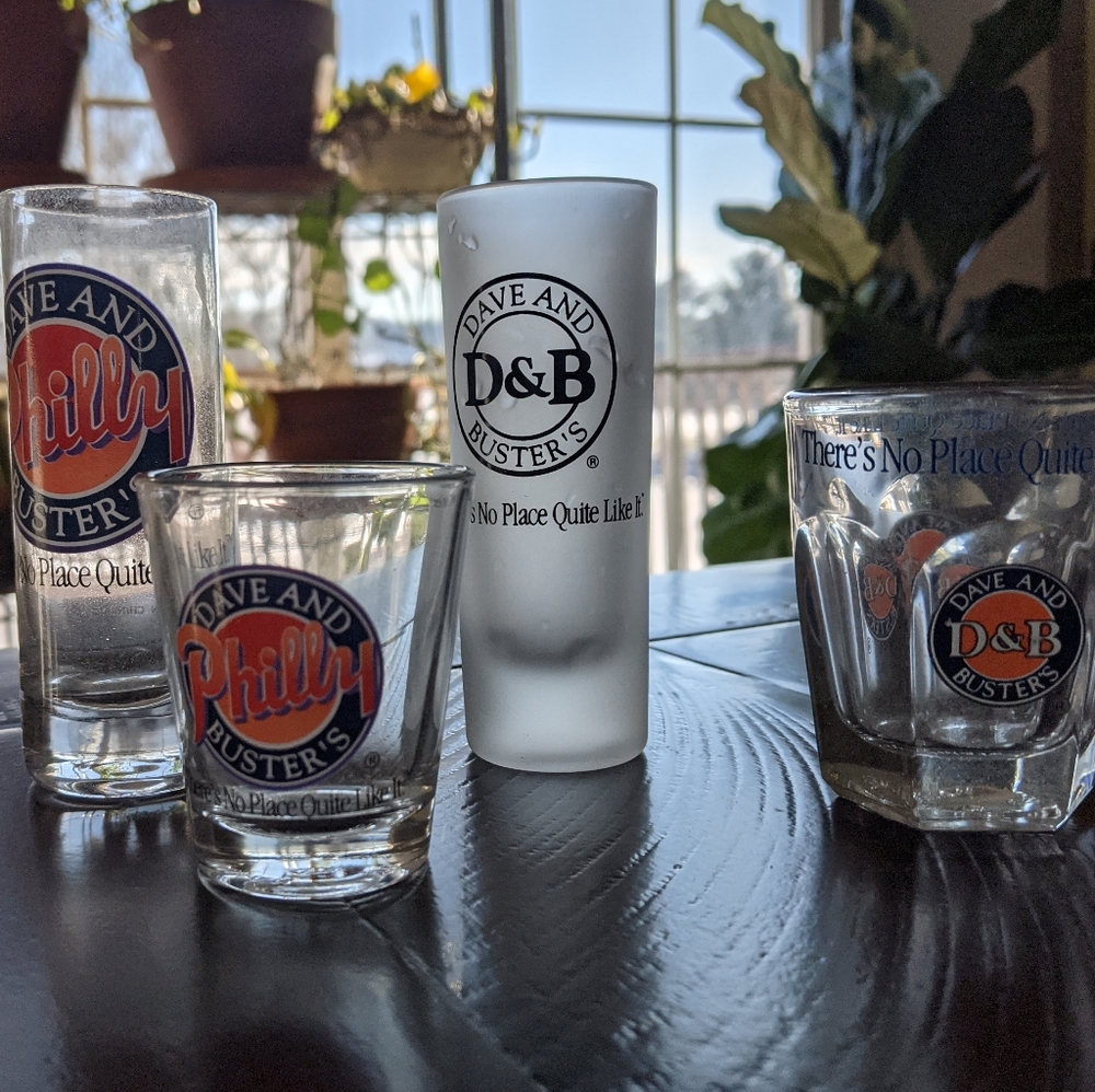 Dave and Busters shotglass set